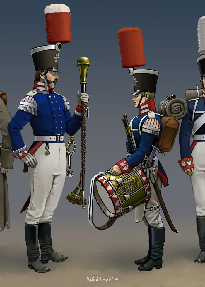 Музыканты полка пешей гвардии, Пруссия 1812 г