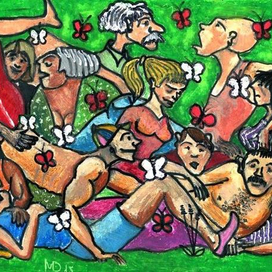 Макет буклированного коврика "Пикник"