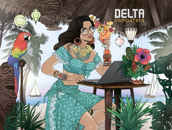 Обложка календаря для Delta Computers