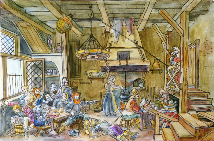 &quot;Корчма&quot; к роману Ганса Якоба Кристофа Гриммельсгаузена &quot;Симплициссимус&quot;.