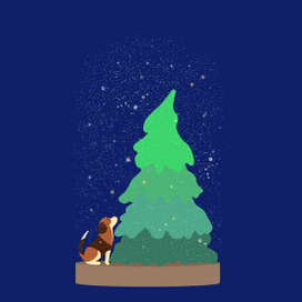 Мечтающий о снеге бигль