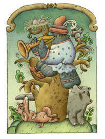 Сидит ворон на дубу