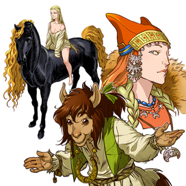 Вазила, Звенислав-лошадь и взрослая Бажена
