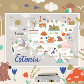 Карта Эстонии