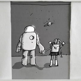 Astronaut and child