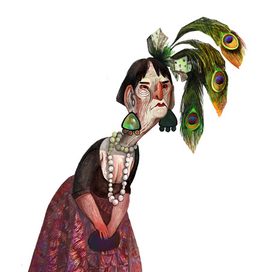 старушка с перьями