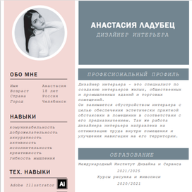 пример резюме