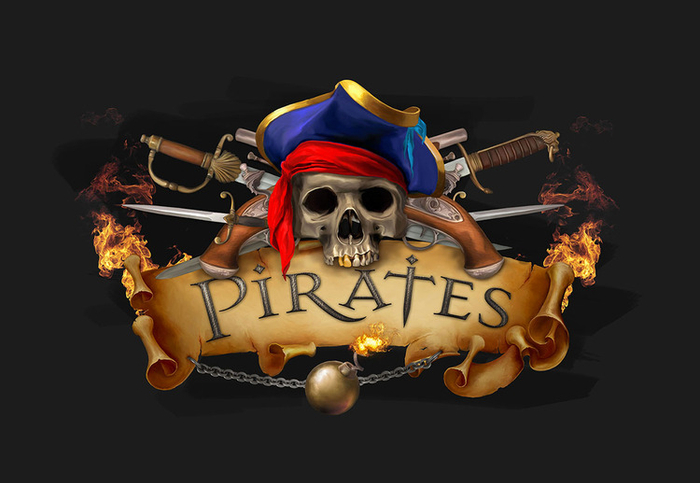 логотип для игры "Pirates"