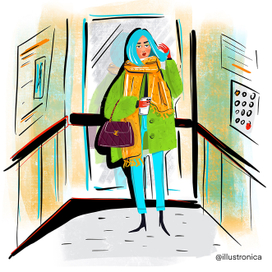 Девушка в лифте