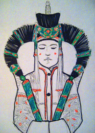 автопортрет в монгольском костюме