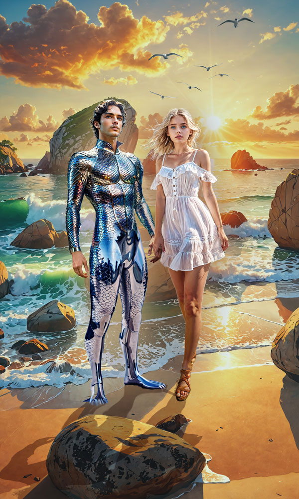 Концепт обложки -Человек амфибия...