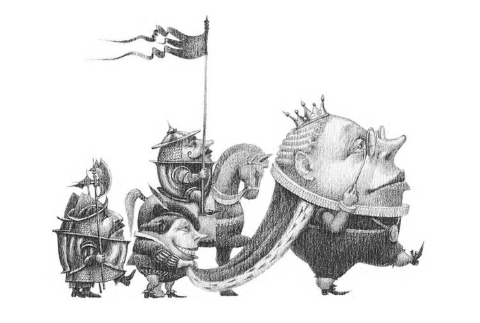 Шалтай Болтай со свитой.