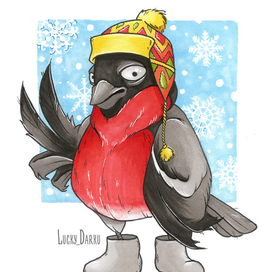 Приветливый снегирь Сергей.