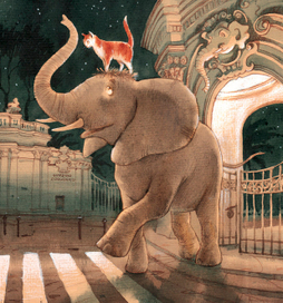 Слон выходит на свободу.