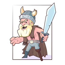 Викинг (векторная иллюстрация)