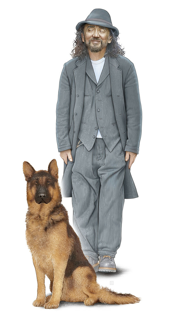 Йоджи Ямамото с Джульбарсом