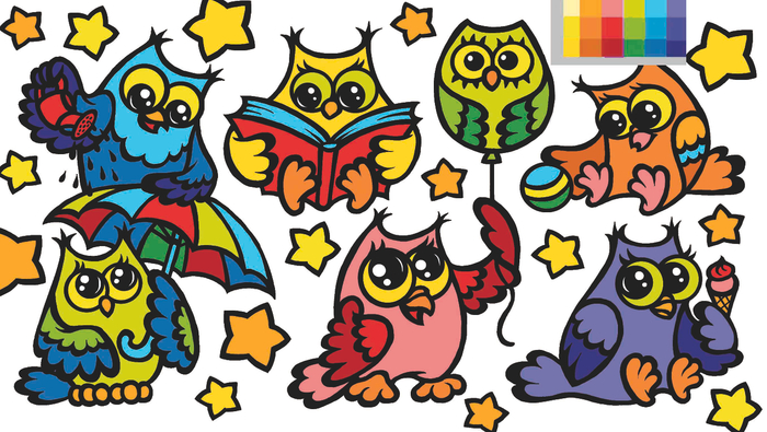 совы пенал (раскрасска)