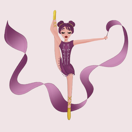 Иллюстрация гимнастки