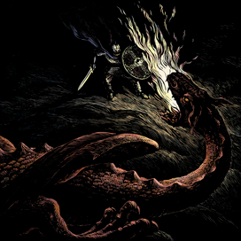 линогравюры к эпосу "Беовульф"