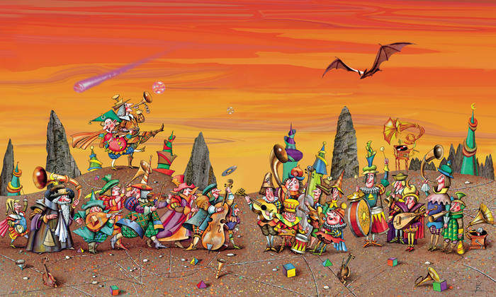 "Гулливер на летающем острове"