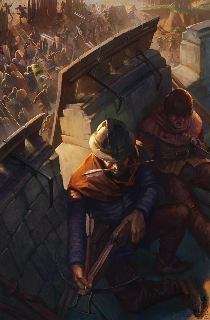 Арбалетчик на стене.