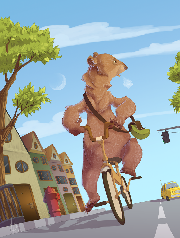 На велосипеде