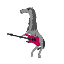 Лошадка, играющая на гитаре.