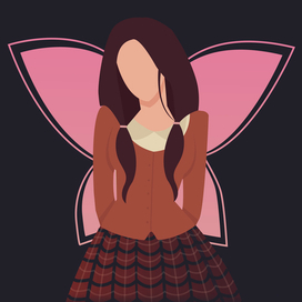 Постер с персонажем визуальной новеллы