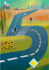 открытка на 5-летие дорожной компании