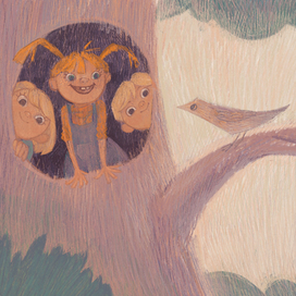 Иллюстрация к повести "Пеппи Длинный Чулок" А. Линдгрен