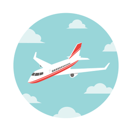 Самолет в небе