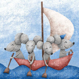 Иллюстрация Кораблик с мышками