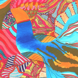 Жар-птица (рисунок на бумаге)