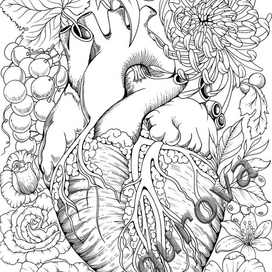 Раскраска Сердце