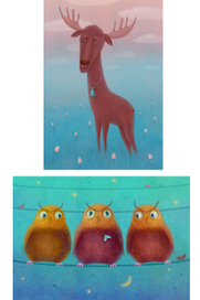 Открытки для магазина авторской игрушки ЛюбоZveri