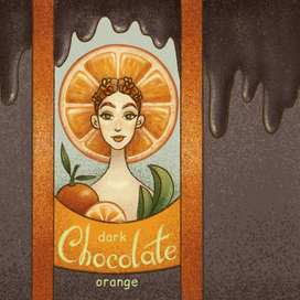 Упаковка "Темный шоколад с апельсином"