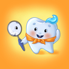 Персонаж для стоматологии Зубик