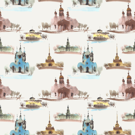 Акварельный принт