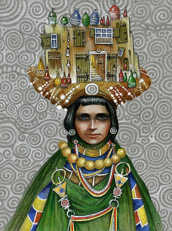 Открытка из этнической серии.