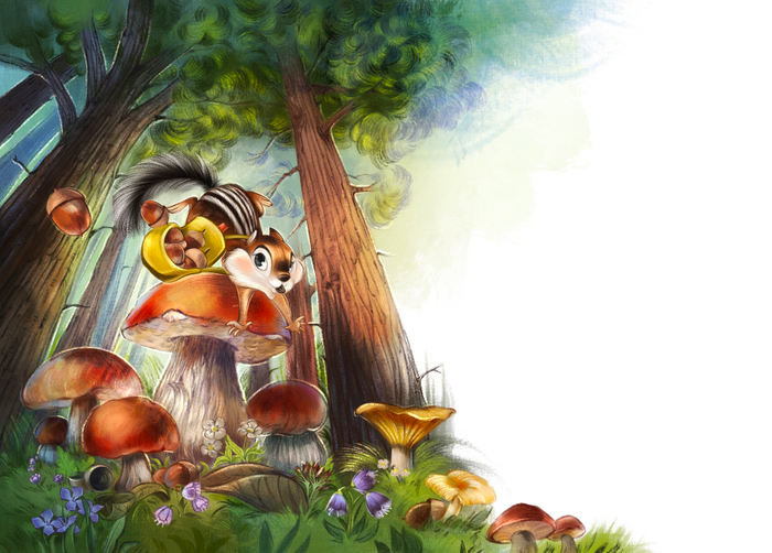 Иллюстрация к книге Анны Илюшиной "Бурундучья поэма"