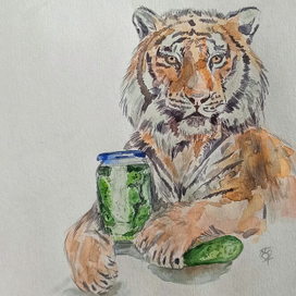 Тигр и огурчики