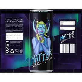 MATTER ENERGY DRINK | Иллюстрация для упаковки энергетика