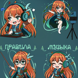 Аниме Оформление для канала twitch