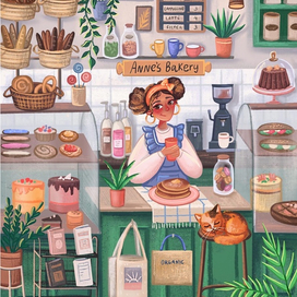 Девушка в кафе