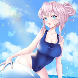 пляжная девочка‧₊˚彡