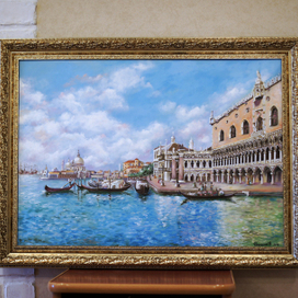 Копия с картины Фредерико Дель Кампо "Площадь Сан Марко"