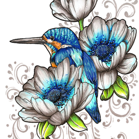 голубая птичка