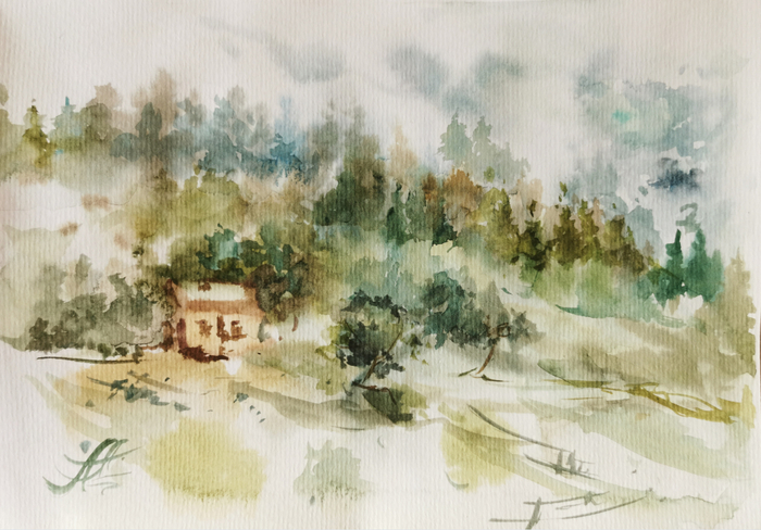 Диптих Местечко в горах