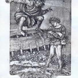 Ж, Санд. Происки Бьянкини. Монотипия, 2017г.