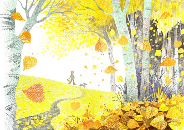 Желтые стихи. Иллюстрация к книге Ю. Солодкина "В гостях у радуги"